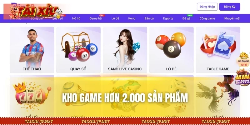 Kho game hơn 2.000 sản phẩm