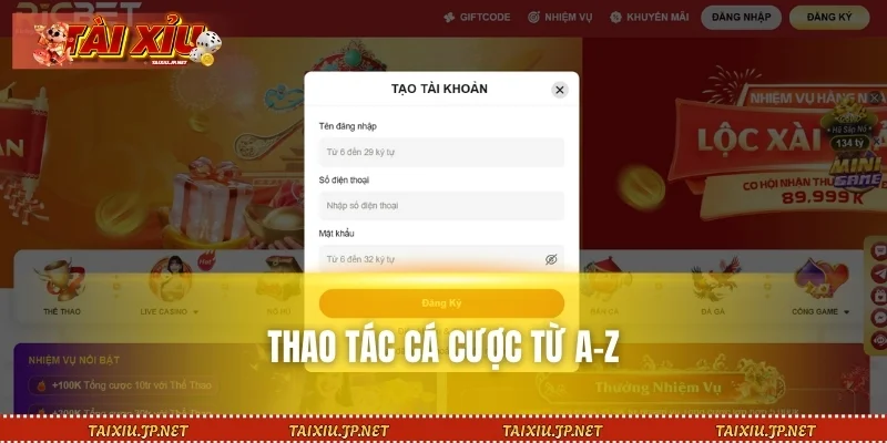 Thao tác cá cược từ A-Z